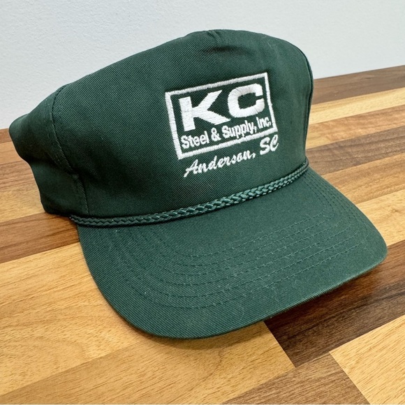 Vintage Rope Green Business Sennit Paddy SnapBack Ball Cap Hat Anderson SC OS - Picture 8 of 8